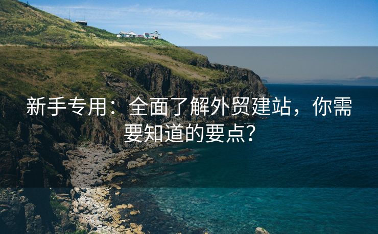 新手专用：全面了解外贸建站，你需要知道的要点？