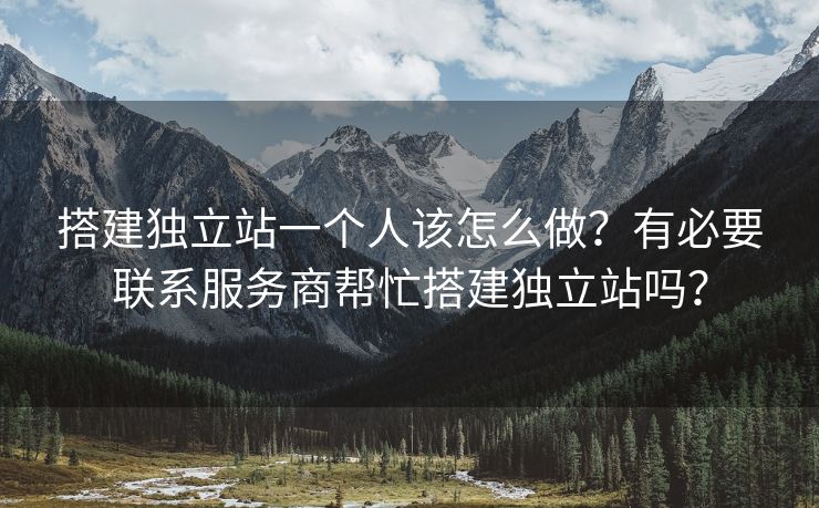 搭建独立站一个人该怎么做？有必要联系服务商帮忙搭建独立站吗？