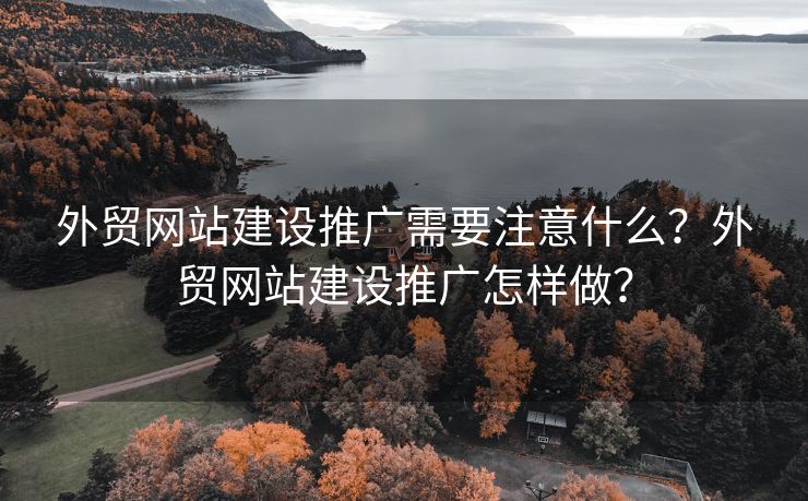 外贸网站建设推广需要注意什么？外贸网站建设推广怎样做？