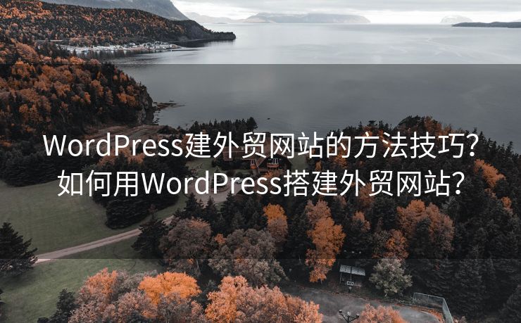 WordPress建外贸网站的方法技巧？如何用WordPress搭建外贸网站？