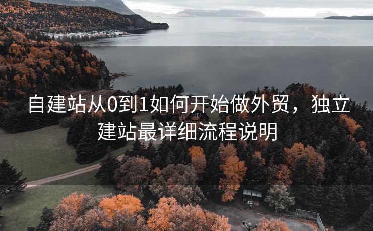 自建站从0到1如何开始做外贸，独立建站最详细流程说明