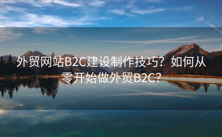 外贸网站B2C建设制作技巧？如何从零开始做外贸B2C？