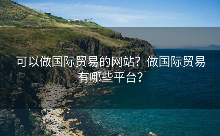 可以做国际贸易的网站？做国际贸易有哪些平台？