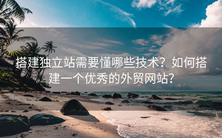 搭建独立站需要懂哪些技术？如何搭建一个优秀的外贸网站？