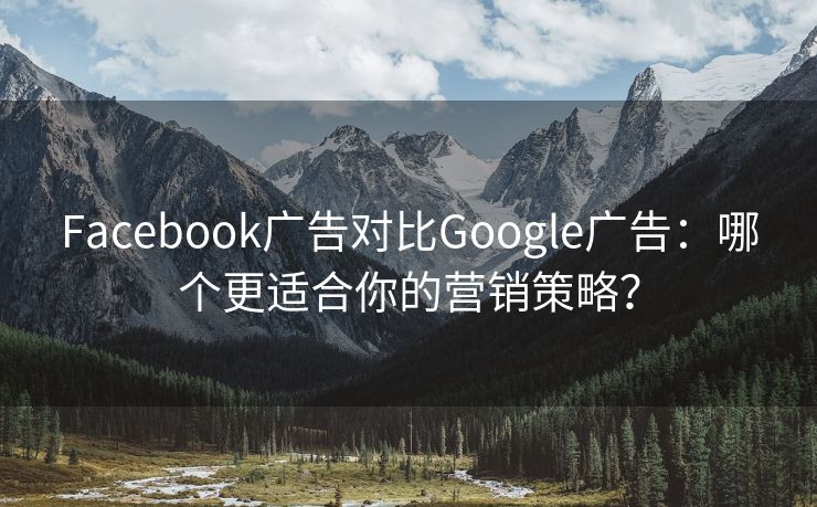 Facebook广告对比Google广告：哪个更适合你的营销策略？