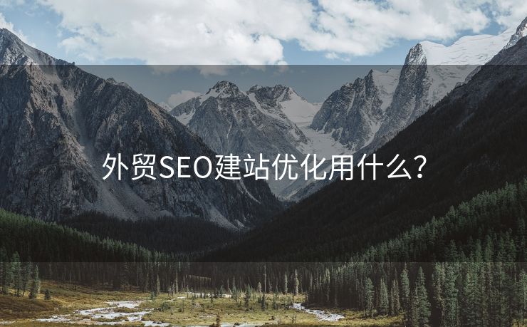 外贸SEO建站优化用什么？