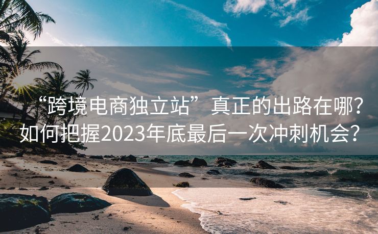 “跨境电商独立站”真正的出路在哪？如何把握2023年底最后一次冲刺机会？