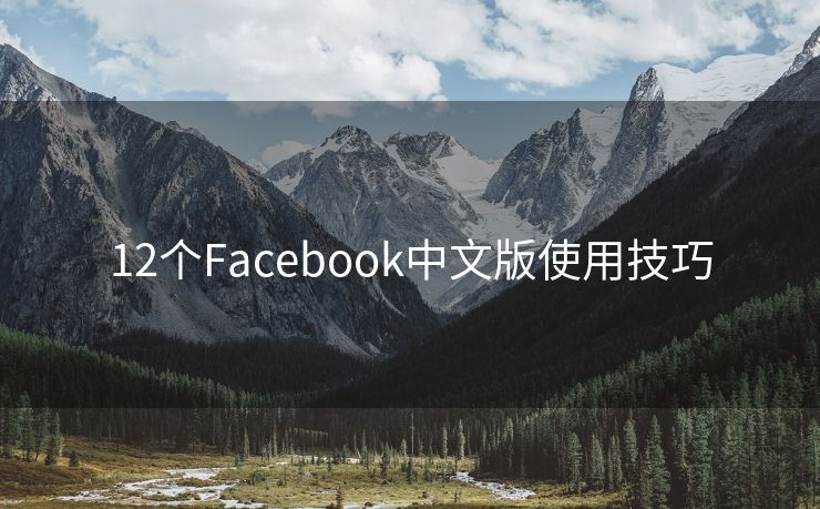 12个Facebook中文版使用技巧