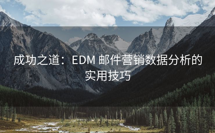 成功之道：EDM 邮件营销数据分析的实用技巧