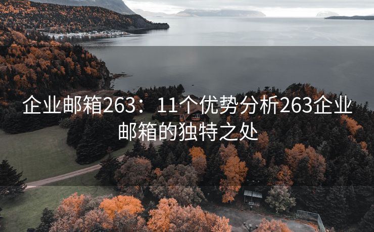 企业邮箱263：11个优势分析263企业邮箱的独特之处