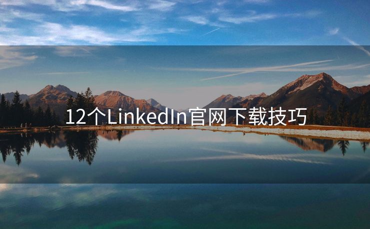 12个LinkedIn官网下载技巧