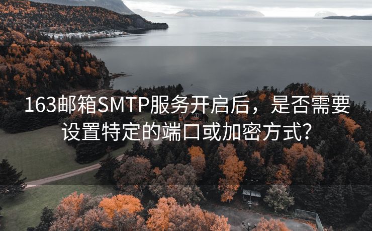 163邮箱SMTP服务开启后，是否需要设置特定的端口或加密方式？