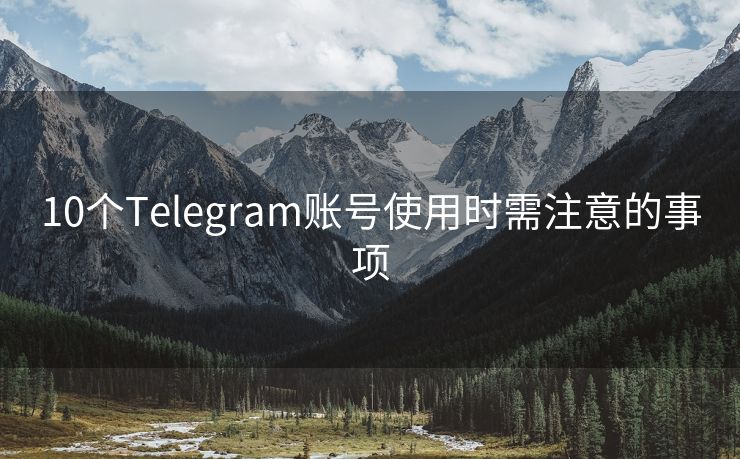 10个Telegram账号使用时需注意的事项