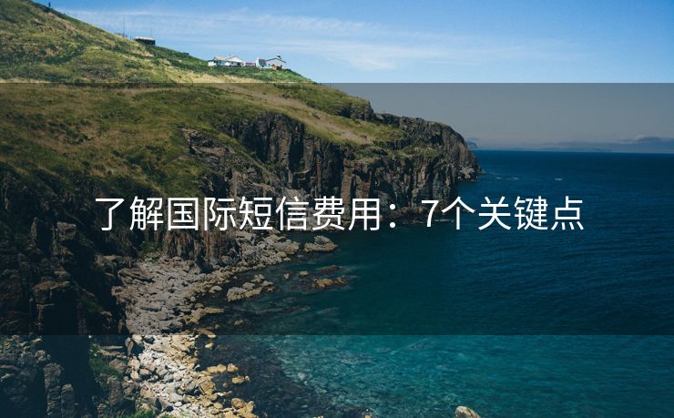 了解国际短信费用：7个关键点