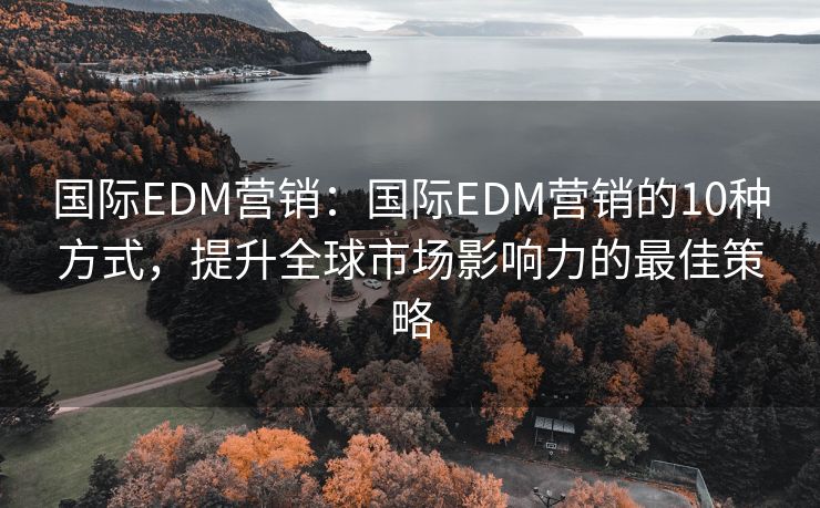 国际EDM营销：国际EDM营销的10种方式，提升全球市场影响力的最佳策略