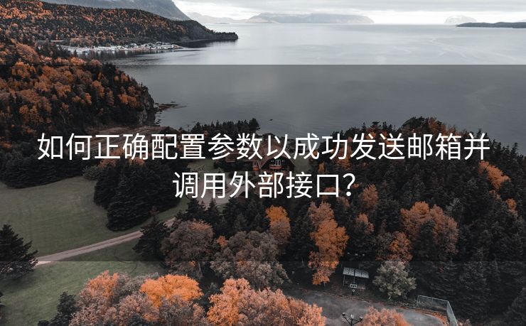 如何正确配置参数以成功发送邮箱并调用外部接口？