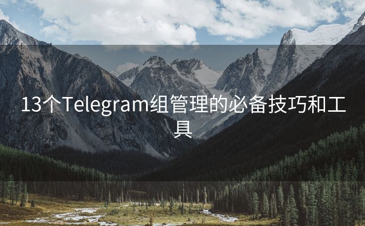 13个Telegram组管理的必备技巧和工具