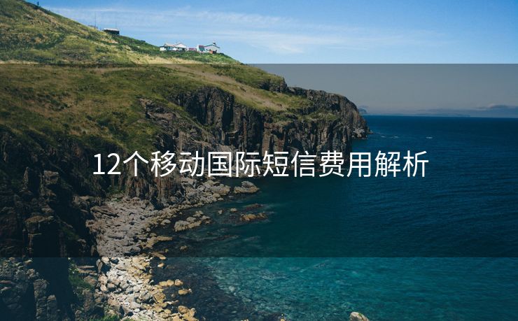 12个移动国际短信费用解析